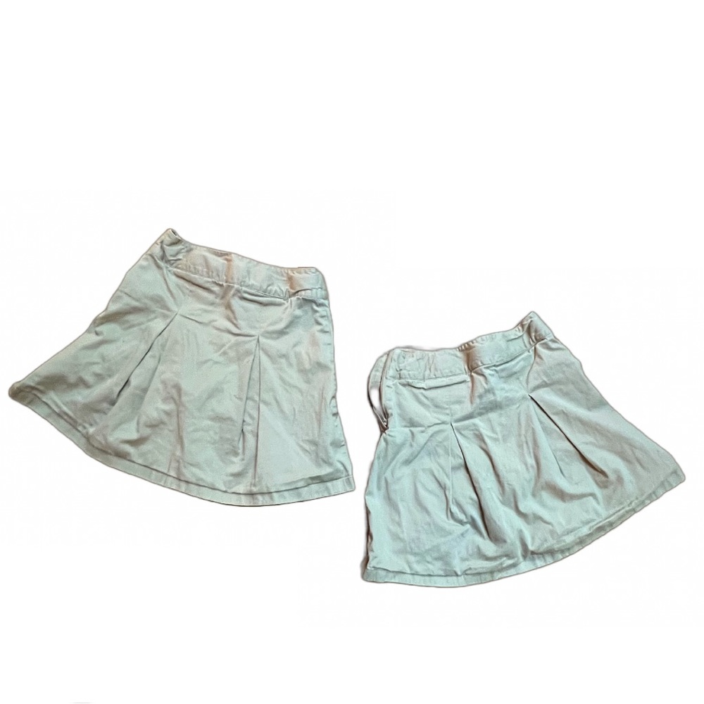 Set of two (2) cat & Jack khaki skirt short skorts girls size 7